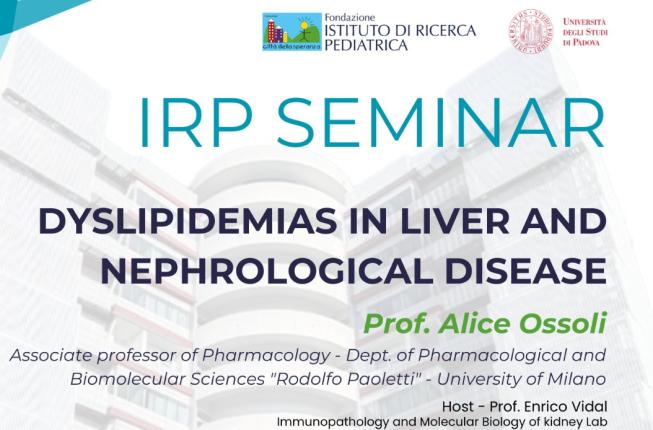 Collegamento a IRP SEMINAR: DYSLIPIDEMIAS IN LIVER AND NEPHROLOGICAL DISEASE