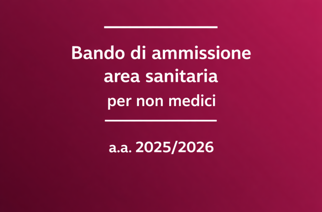Collegamento a Pubblicazione bando di ammissione area sanitaria per non medici a.a. 2025/2026
